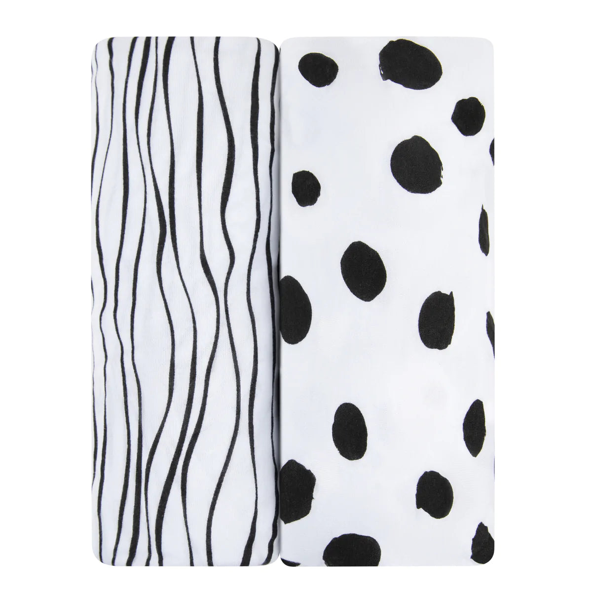 Black & White Abstract Crib Sheet Set