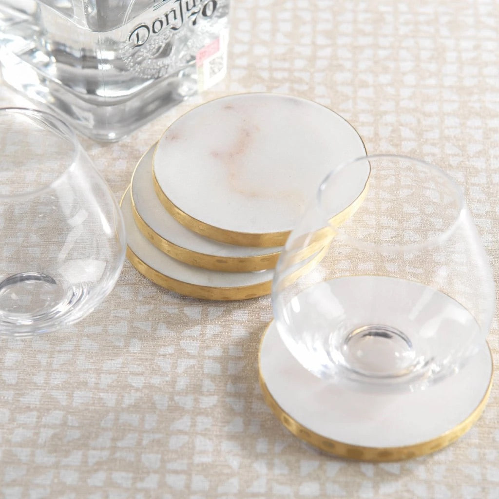 Marmo Marble Round 4" Coasters - Set of 4