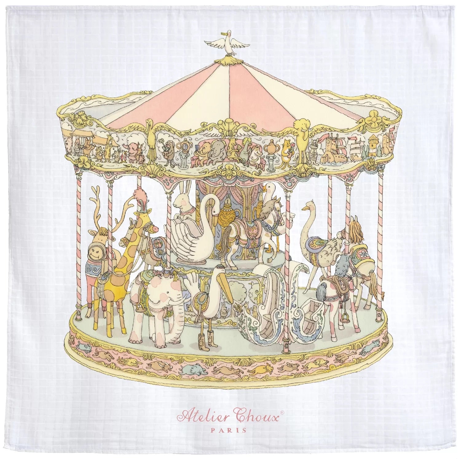 Atelier Choux Carousel Swaddle Blanket