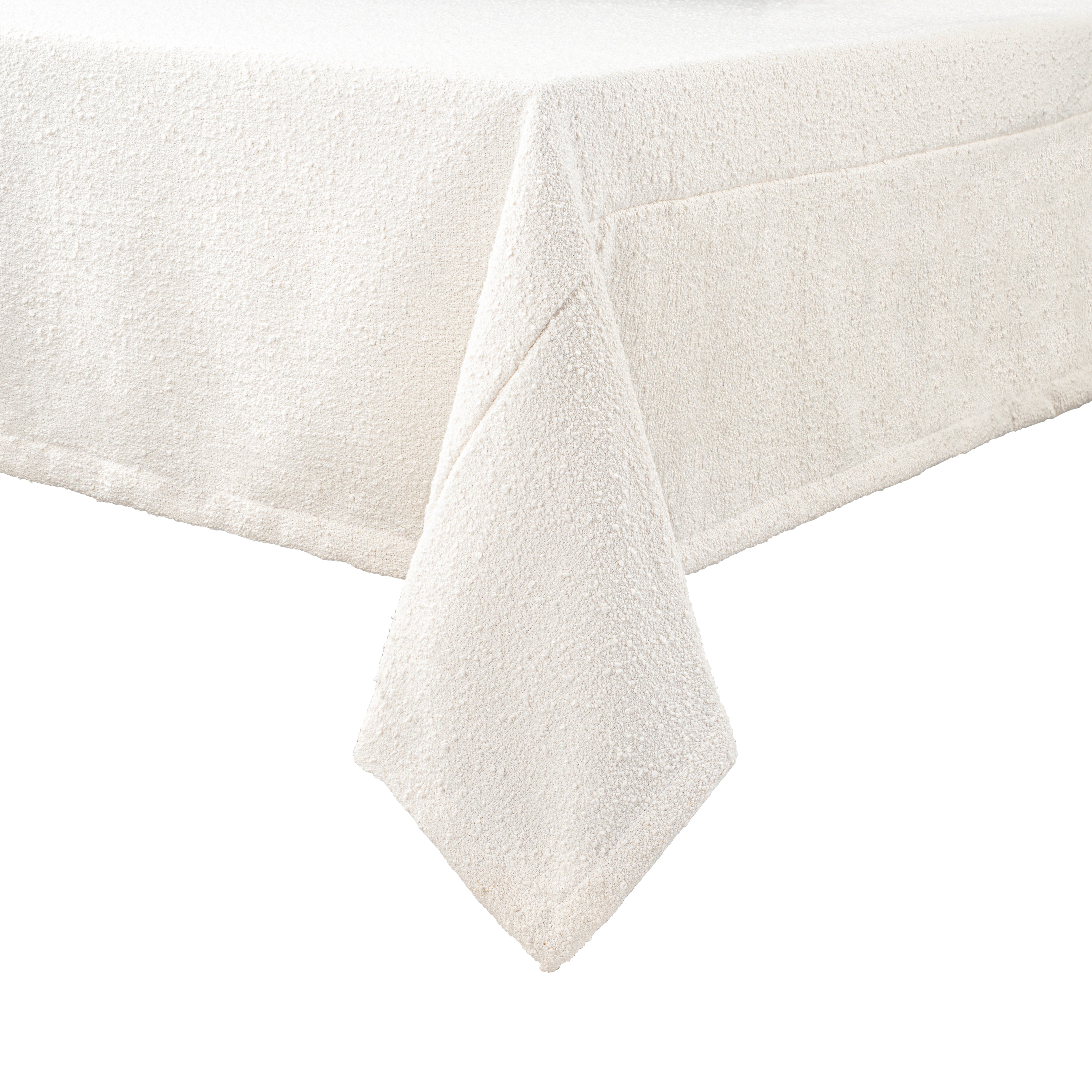 Ivory Boucle Tablecloth