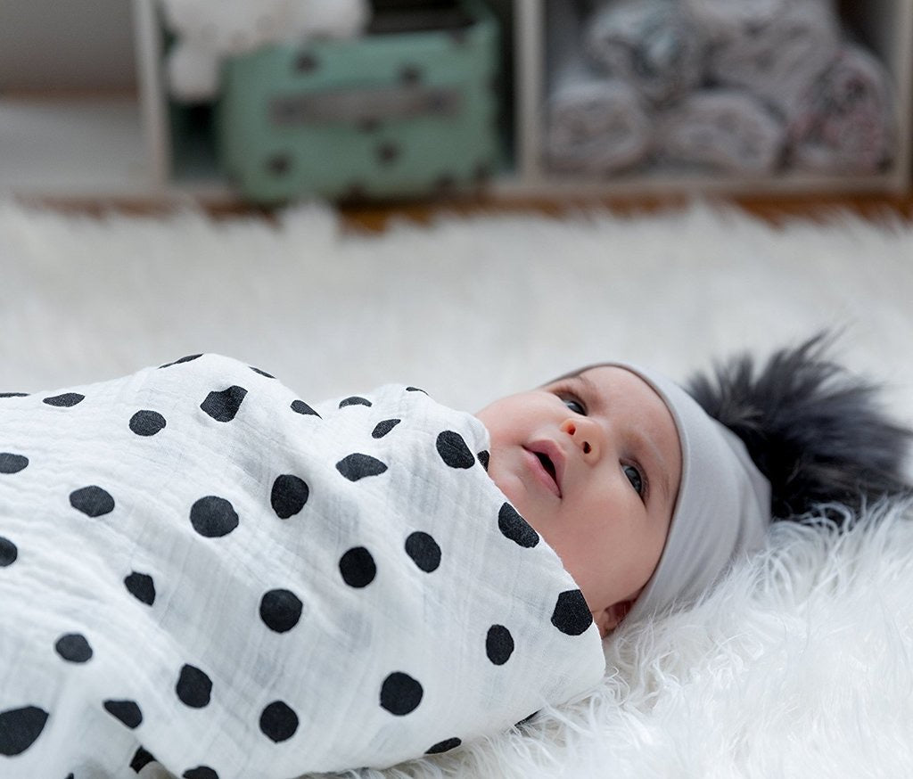 B&W Abstract Swaddle Blanket Set