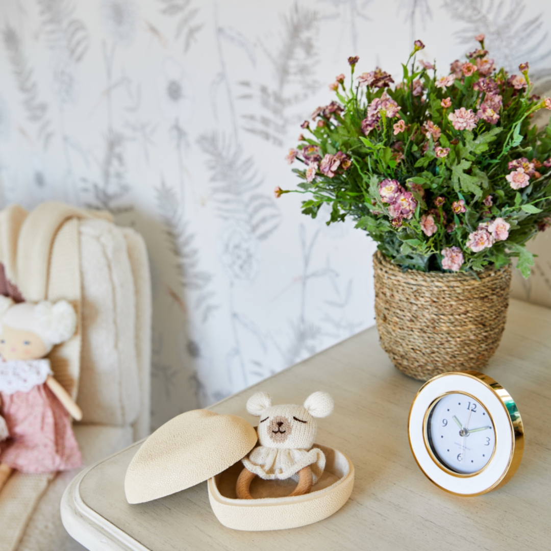 White Enamel Clock