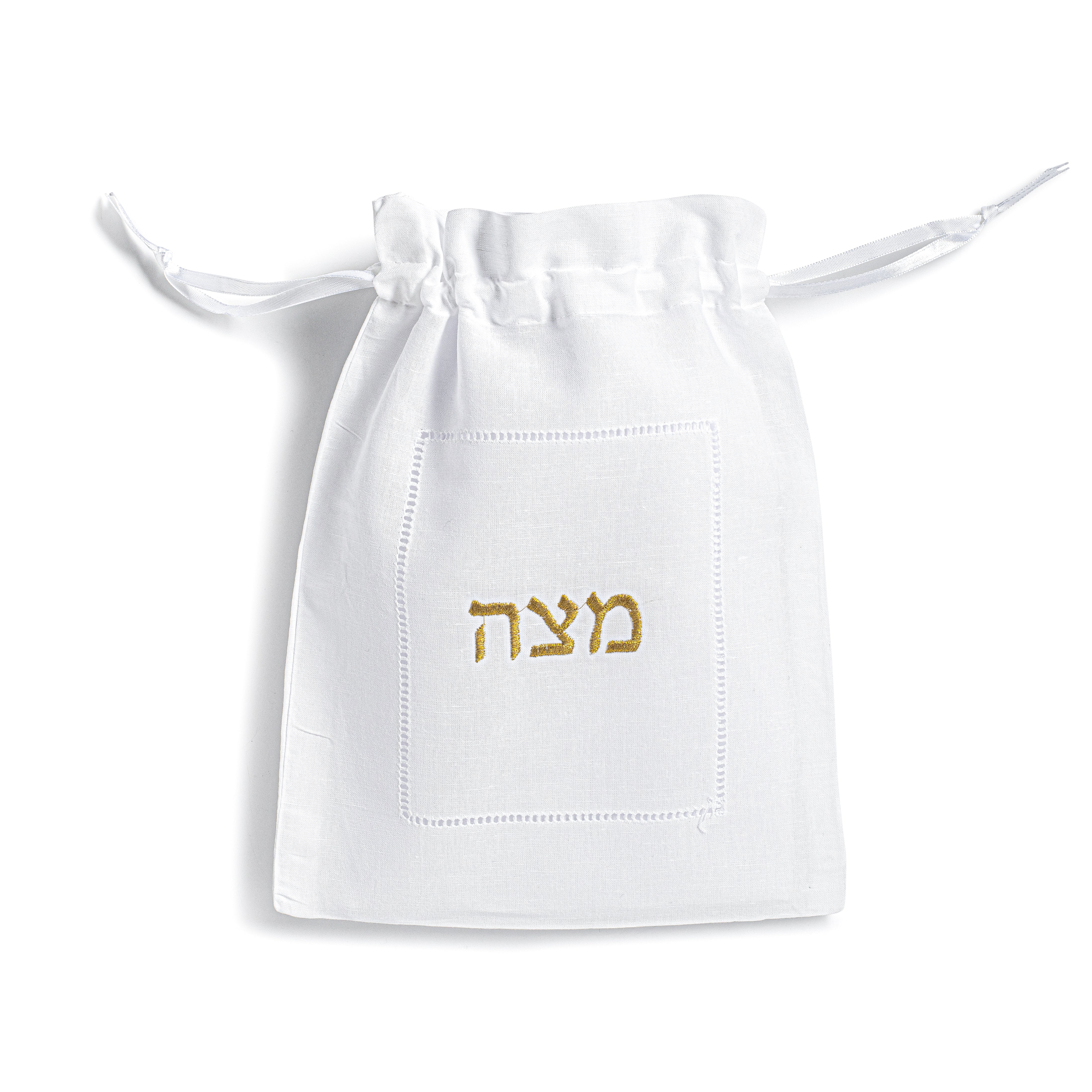 Hemstitch Gold Matza Bags Set Of 6