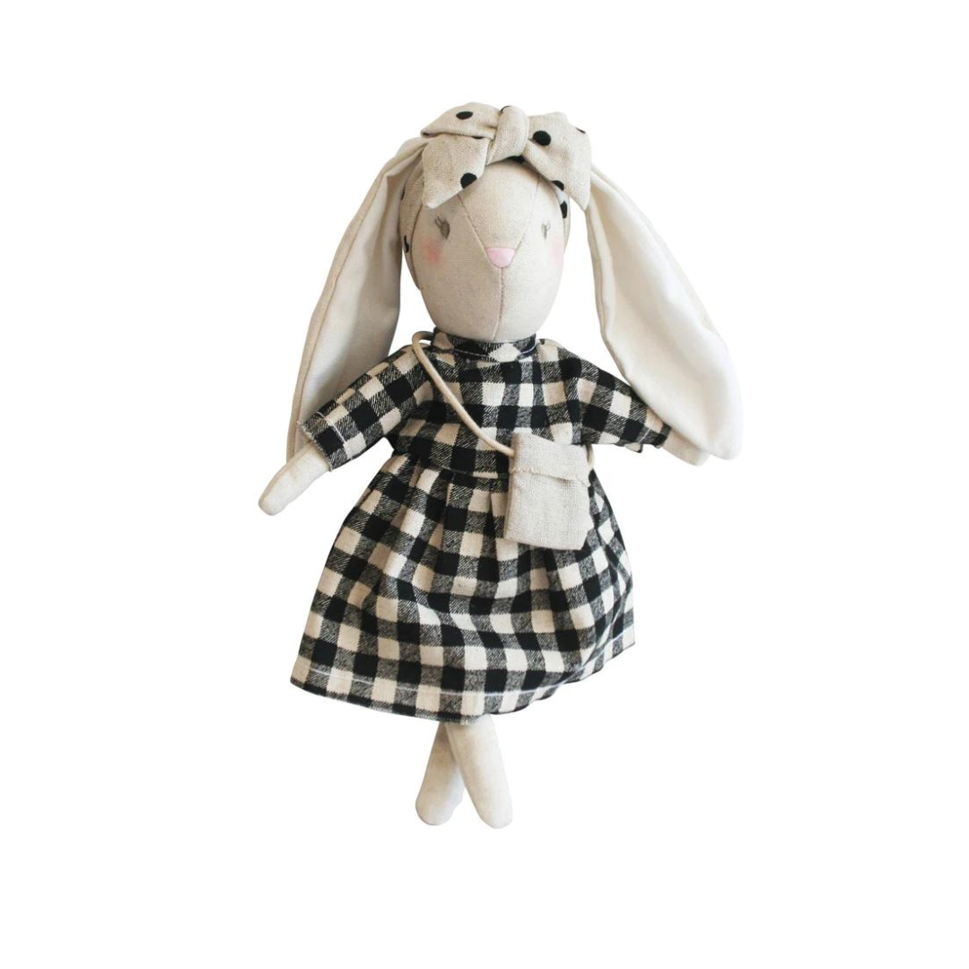 Sofia Mini Black Check Bunny