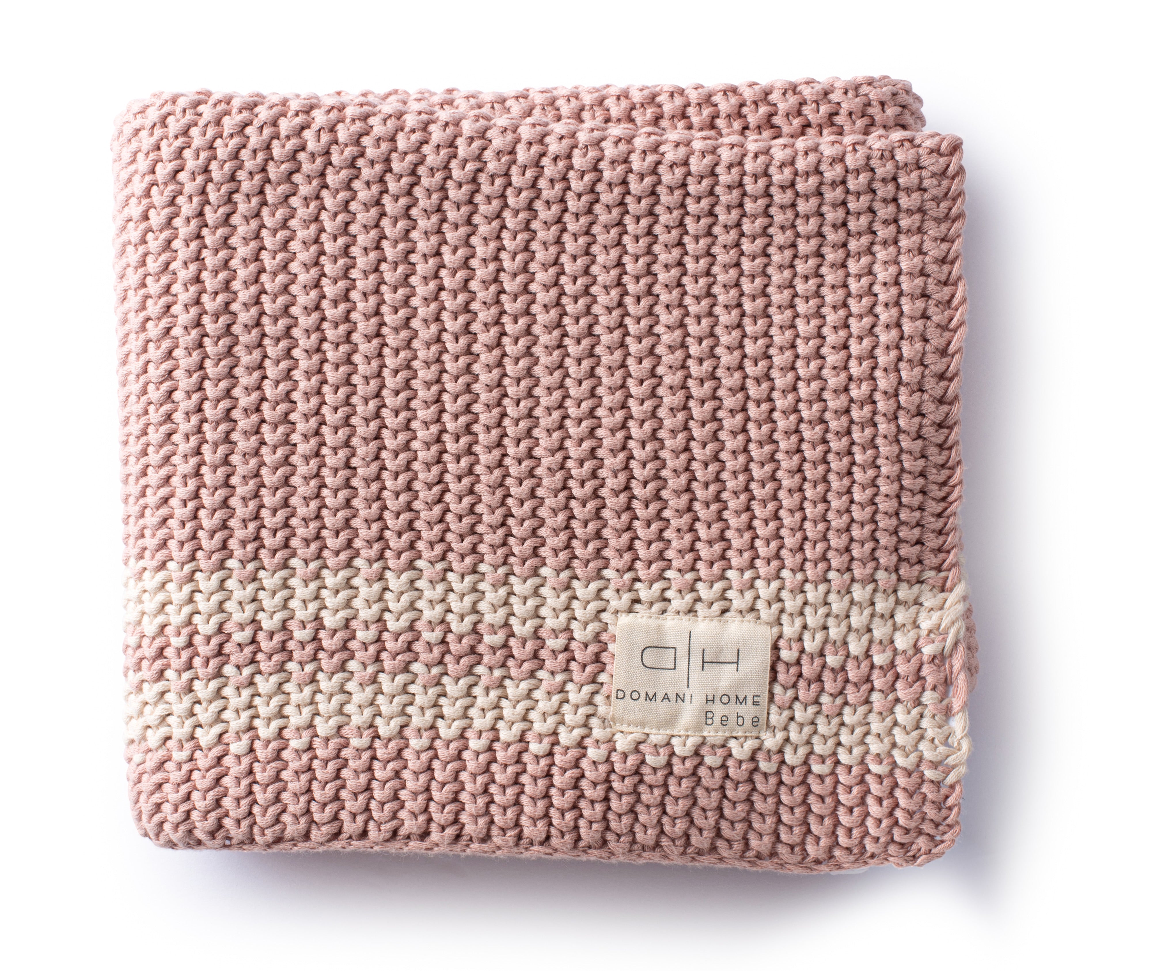 DH Marici Pink Shell Striped Baby Blanket