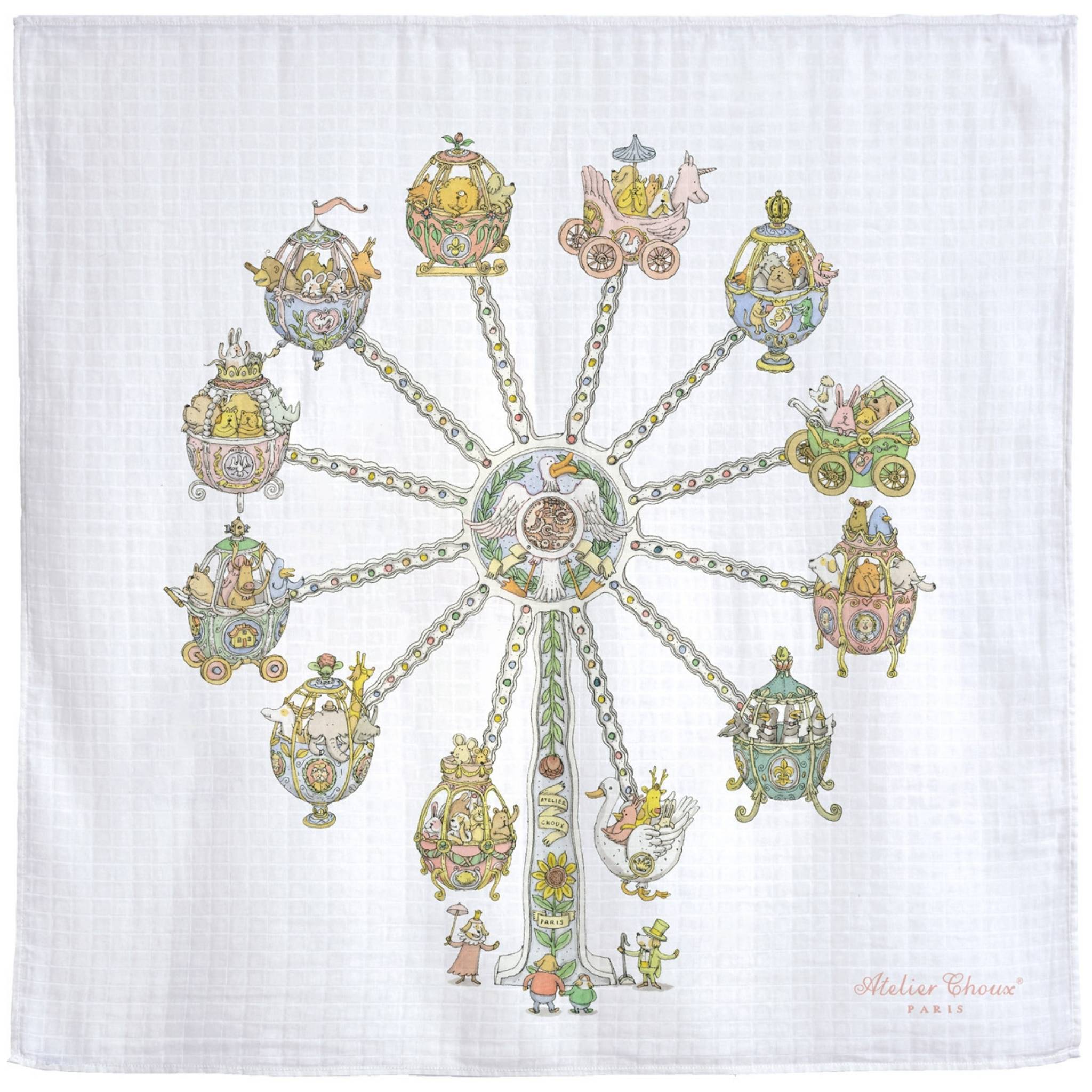 Atelier Choux Paris Ferris Wheel Swaddle Blanket