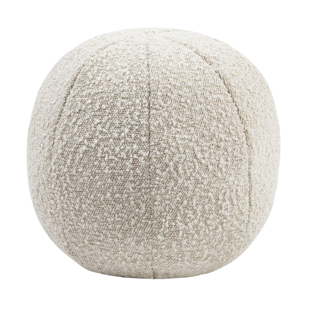 Natural Boucle Ball Accent Pillow