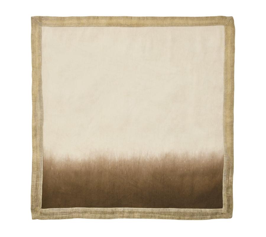 Dip Dye Natural & Brown Napkin