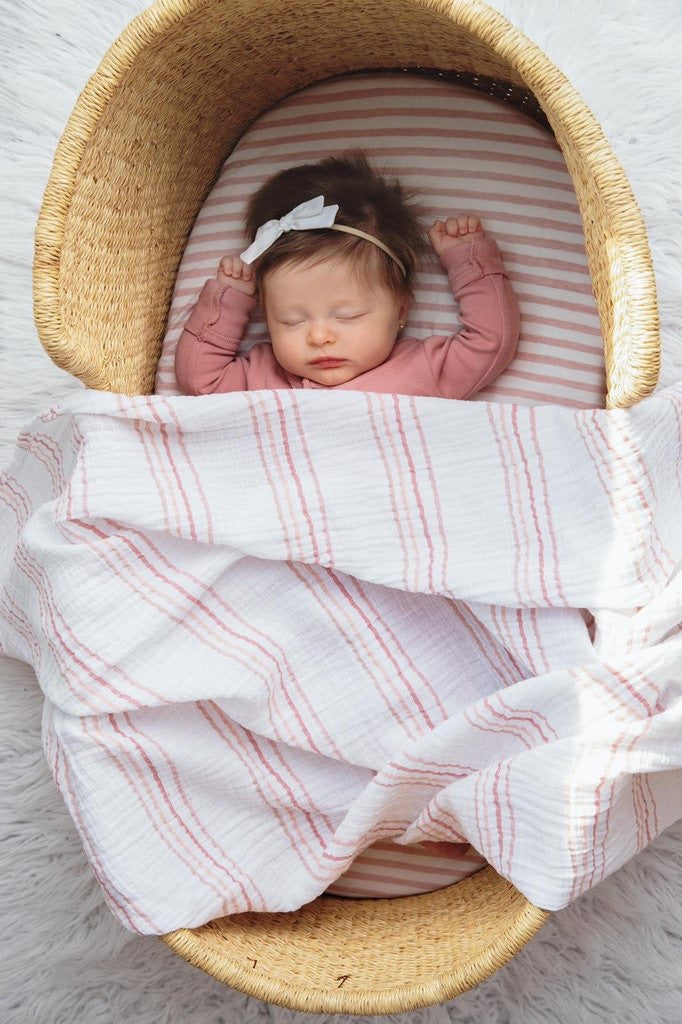 Pink Rainbow Swaddle Set