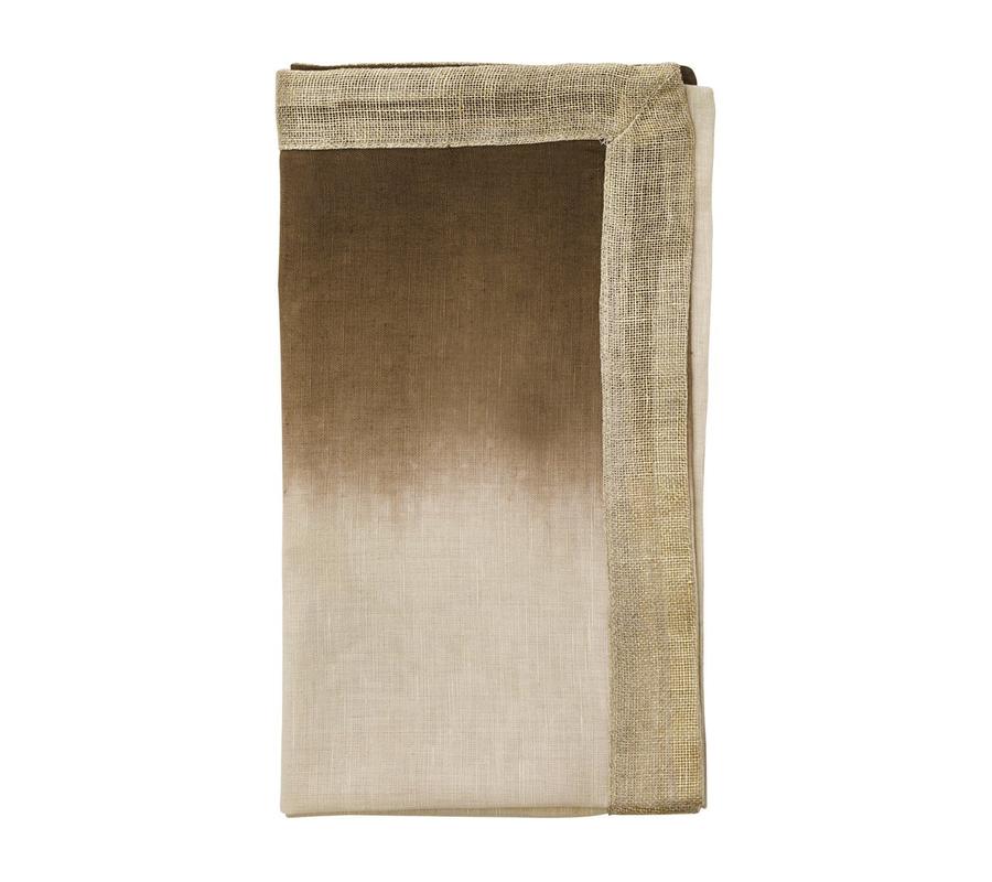 Dip Dye Natural & Brown Napkin