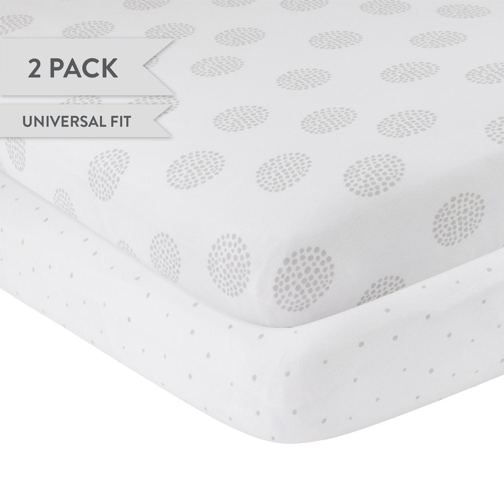 Gray Dottie Crib Sheet Set