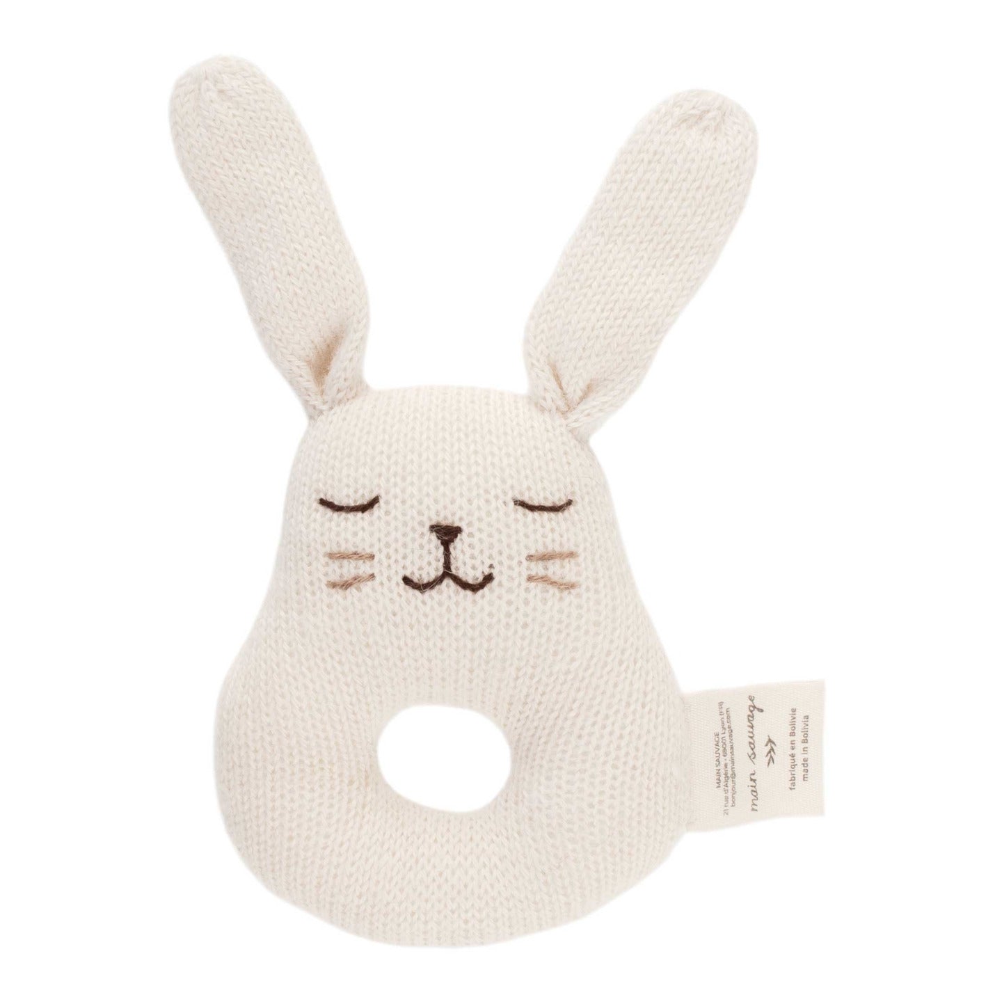 Mai Ecru Rabbit Rattle