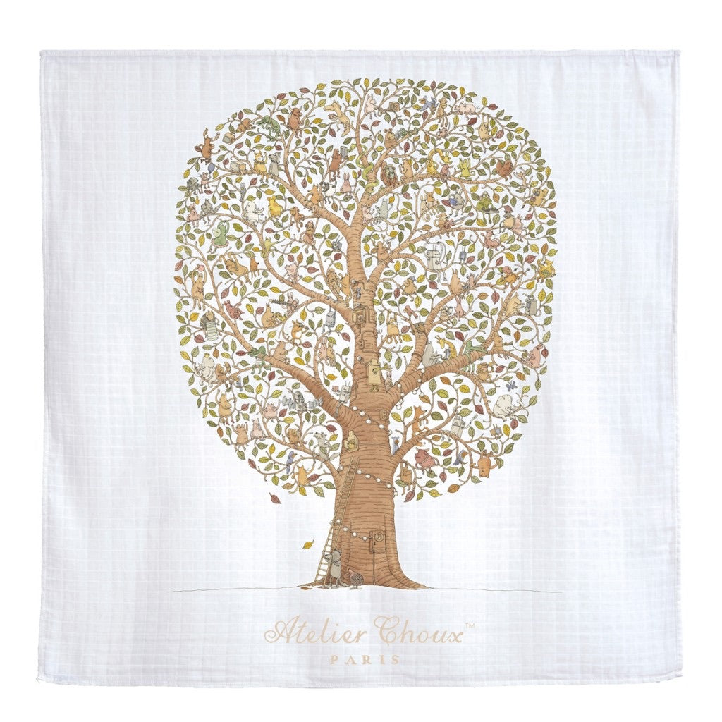 Atelier Choux Family & Friends Tree Swaddle Blanket